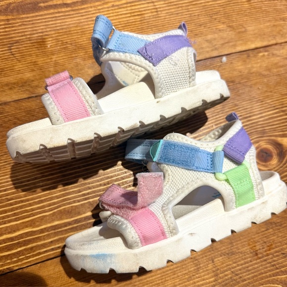 Oshkosh B'Gosh Multicolor Adjustable Toddler Sandals Size 10 - Picture 4 of 8